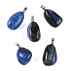 Natural Dyed & Heated Agate Tumbled Stone Pendants GG-K002-07E-1