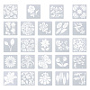 Cheriswelry 24 Sheets 24 Styles Plastic Drawing Stencil DIY-CW0001-13-1