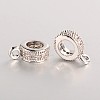 Brass Micro Pave Cubic Zirconia Tube Bails ZIRC-J005-01P-1-1