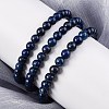 Natural Lapis Lazuli Beaded Stretch Bracelets X-BJEW-F202-04-4