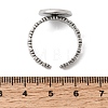 Flower 304 Stainless Steel Cuff Ring Components STAS-P454-05C-P-3