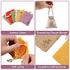 24Pcs 6 Colors Flower Printed Cloth Drawstring Bags ABAG-CA0001-22A-4