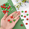 36Pcs 2 Colors Opaque Apple Resin Charms RESI-CA0001-54-3