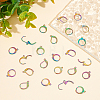 60Pcs 2 Style Rainbow Color 304 Stainless Steel Leverback Earring Findings STAS-DC0010-40-5