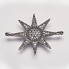 Brass Micro Pave Cubic Zirconia Links LS-ZIRC-P049-17B-1