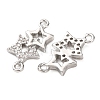 Brass Micro Pave Clear Cubic Zirconia Connector Charms KK-L270-05P-2