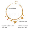 European Ocean Stainless Steel Pendant Necklaces with Pearl IA7525-1-1