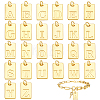 26Pcs 26 Styles Brass Pendants KK-PH0014-87-1