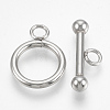 Non-Tarnish 201 Stainless Steel Toggle Clasps STAS-S103-05-1-1