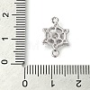 Brass Pave Clear Cubic Zirconia Connector Charms KK-G503-30P-3