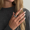 Alloy & Acrylic Finger Rings FS-WG0285C-04-1