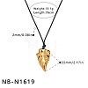 304 Stainless Steel Geometric Pendant Black Cord Necklaces FS-WG6204F-03-1