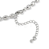 Rack Plating Brass Textured Teardrop Link Chain Necklaces for Women NJEW-K382-08P-2