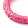 Handmade Polymer Clay Heishi Beads Stretch Bracelets BJEW-JB05759-03-3