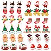 48Pcs 12 Styles Christmas Theme Opaque Resin Cabochons CRES-SC0002-54-1