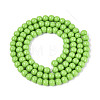 Opaque Solid Color Glass Beads Strands GLAA-N058-4mm-A01-3