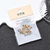 SHEGRACE Brass Micro Pave Clear Cubic Zirconia Pendants XGRQ29617-394G-Y-6