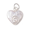 Natural Keshi Pearl Heart Charms PALLOY-JF04809-02-3