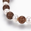 Natural Pearl Stretch Bracelets BJEW-JB04106-2