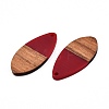 Opaque Resin & Walnut Wood Pendants RESI-N025-032-B04-3