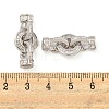 925 Sterling Silver Micro Pave Clear Cubic Zirconia Fold Over Clasps STER-B005-48P-3