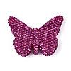 Butterfly Shaped Handmade Polymer Clay Rhinestone Beads CLAY-T023-23A-1
