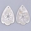 Natural Capiz Shell Pendants SHEL-N026-104-2