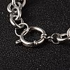 304 Stainless Steel Cable Chain Bracelets BJEW-H477-03-3