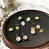 6Pcs 3 Colors Natural Cultured Freshwater Pearl Stud Earrings EJEW-TAC00025-7