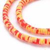 Handmade Polymer Clay Bead Strands X-CLAY-S094-4mm-A09-3