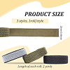 6 Yards 3 Styles Polyester Elastic Wide Band SRIB-BC0001-12-2