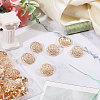 30Pcs 1-Hole Alloy Buttons BUTT-CA0001-33-4