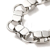 Non-Tarnish 304 Stainless Steel Rectangle Link Chain Bracelets BJEW-Q776-04P-3