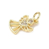 Brass Micro Pave Cubic Zirconia Charms LS-ZIRC-I356-40G-2