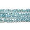 Transparent Baking Painted Glass Beads Strands DGLA-F002-02B-02-1