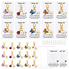20Pcs 5 Styles Alloy Enamel Pendant Decorations HJEW-ME00169-1