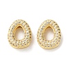 Rack Plating Brass Micro Pave Cubic Zirconia Slide Charms KK-C084-34G-O-1