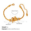 304 Stainless Steel & Cubic Zirconia Link Bracelets WG7FB07-02-1