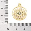 Evil Eye Rack Plating Brass Micro Pave Cubic Zirconia Pendants KK-Z071-69G-01-3