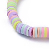 Handmade Polymer Clay Heishi Beads Stretch Bracelets BJEW-JB05300-03-3