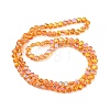 Full Plated Electroplate Transparent Glass Beads Strands EGLA-G037-09A-FR01-2