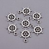 Tibetan Style Alloy Helm Pendants TIBEP-16625-AS-NR-2
