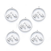 Non-Tarnish 304 Stainless Steel Pendants STAS-N090-LA911-1-2