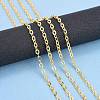 Brass Flat Oval Cable Chains CHC025Y-01-G-2