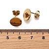 Ion Plating(IP) 304 Stainless Steel Stud Earring Findings STAS-D371-02G-04-2