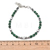 Adjustable 304 Stainless Steel Gemstone Beaded Bracelets FS-WG23DE2-06-2