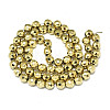 Electroplate Non-magnetic Synthetic Hematite Beads Strands X-G-S352-44C-01-2