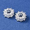 Brass Micro Pave Cubic Zirconia European Beads KK-C157-09C-S-2