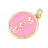 Brass Enamel Pendants KK-L251-02G-C05-2