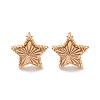 Brass Stud Earrings EJEW-D288-09G-2